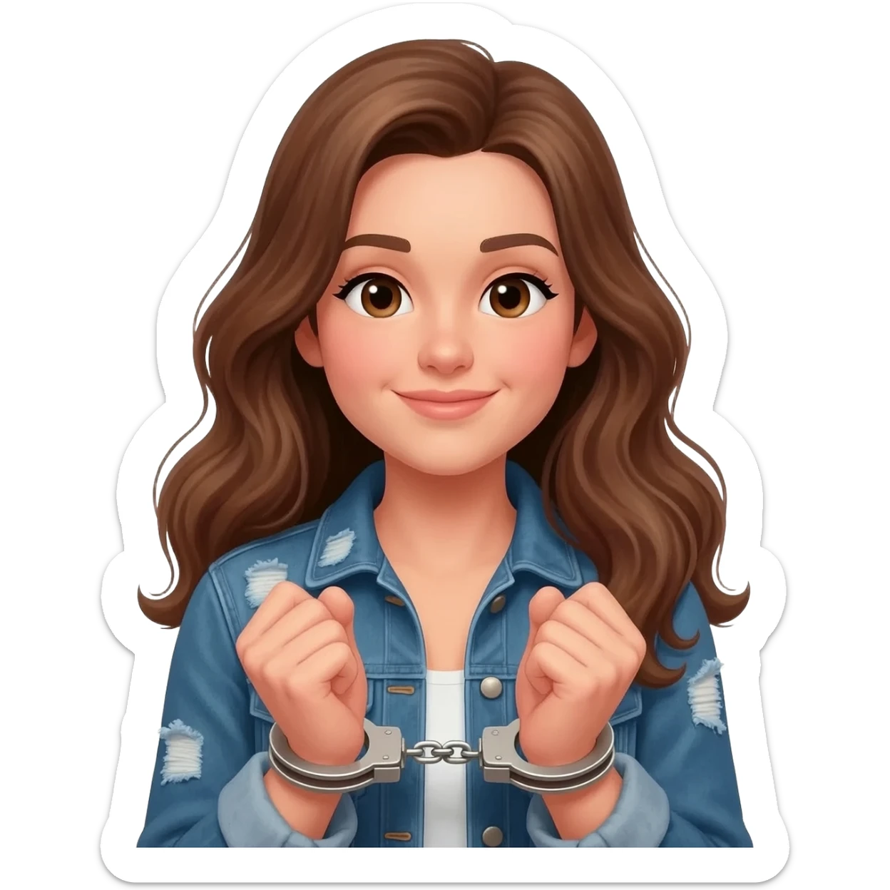 Country girl in handcuffs sticker