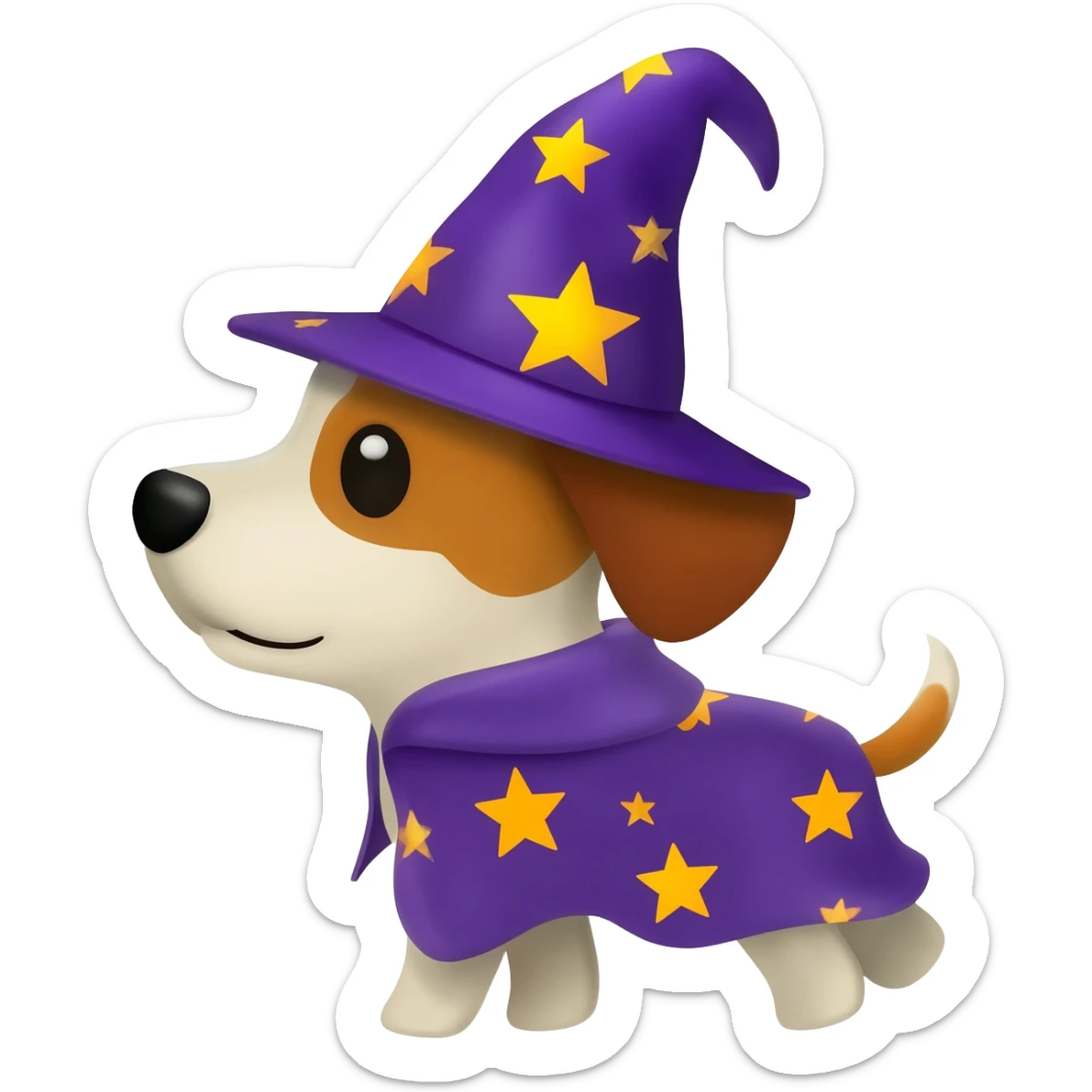 Dog wizard sticker
