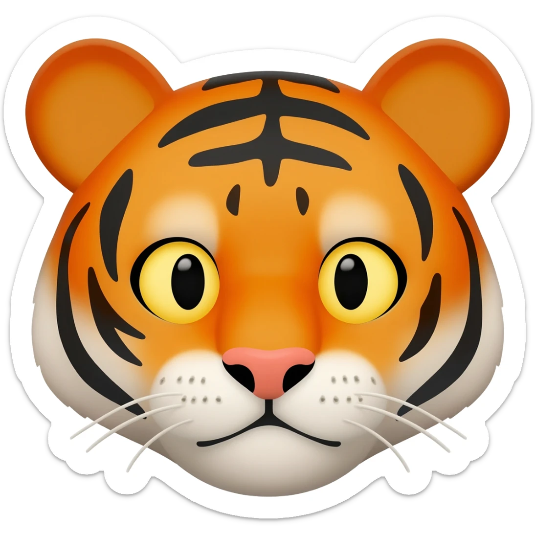 Tiger face flg sticker