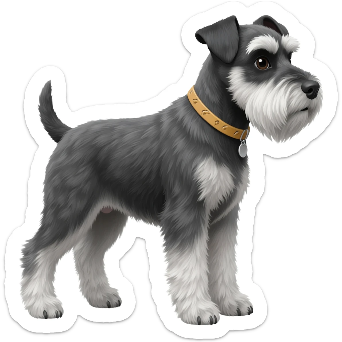 salt and pepper schnauzer sticker