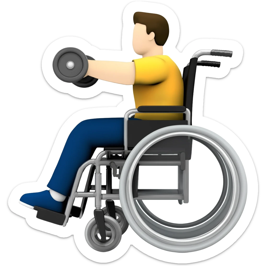 weelchair workingout sticker
