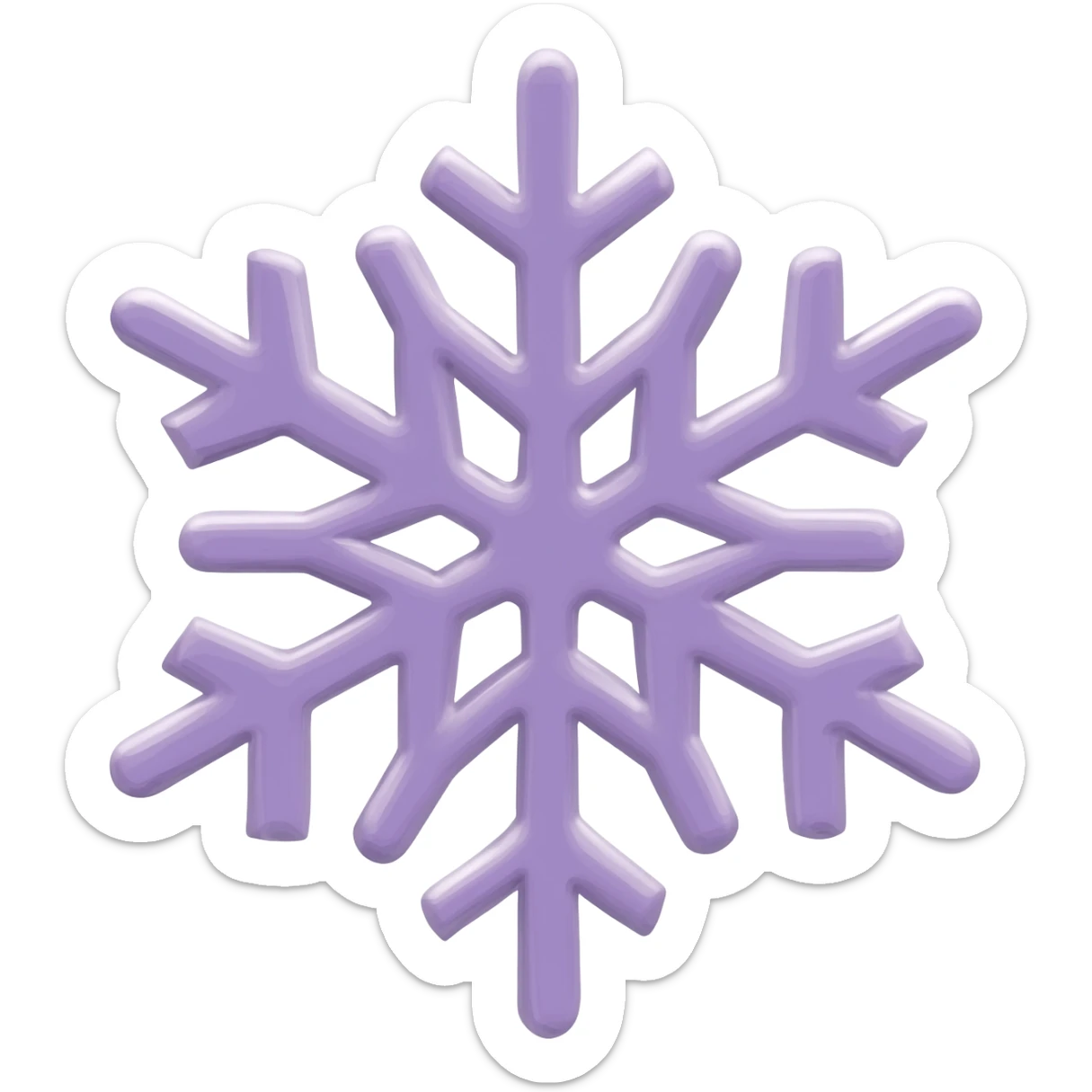 Pastel-purple detailed snowflake sticker