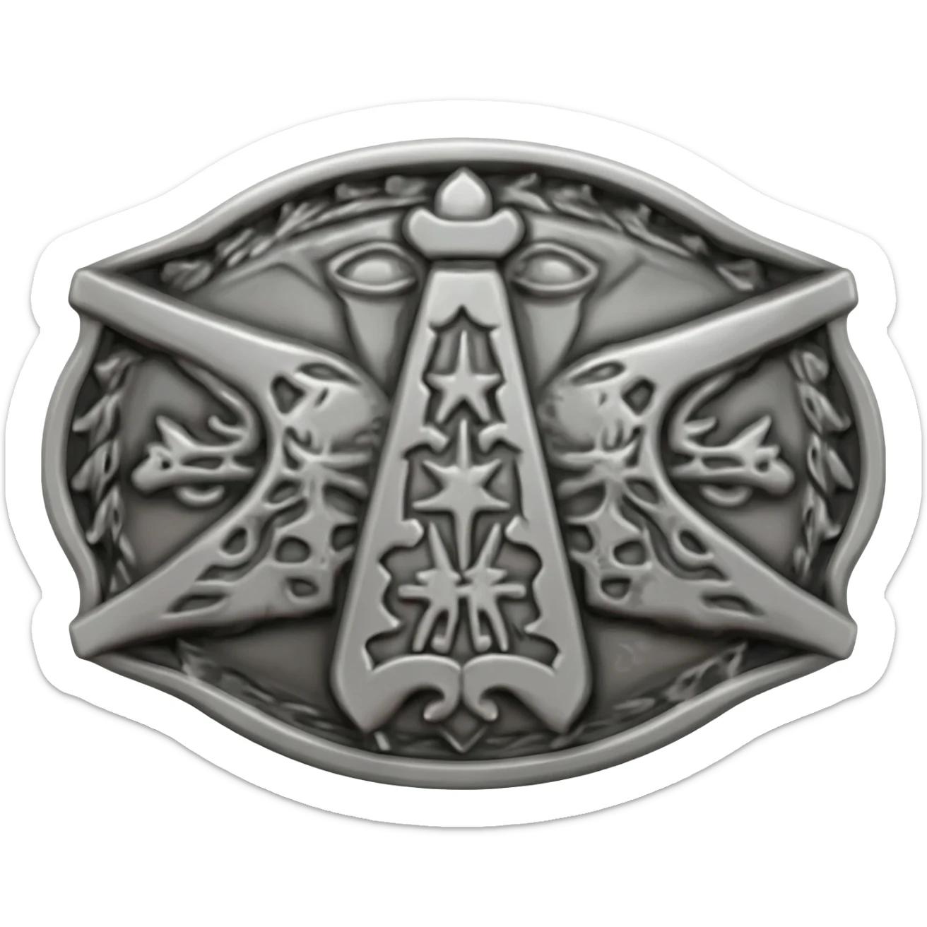 Cowgirl buckle sticker