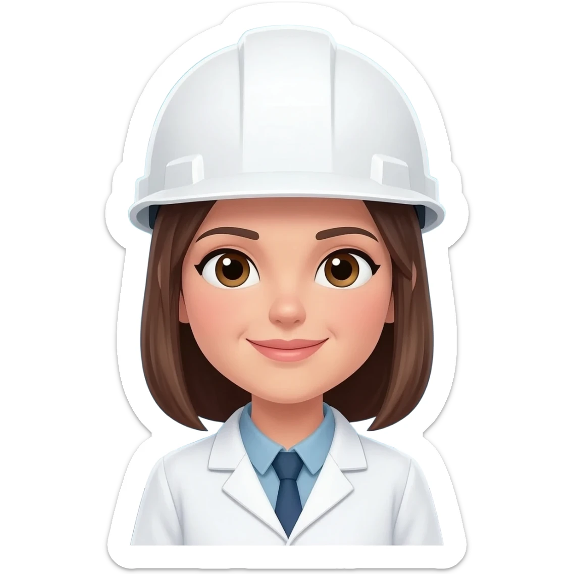ingeniera con casco blanco sticker