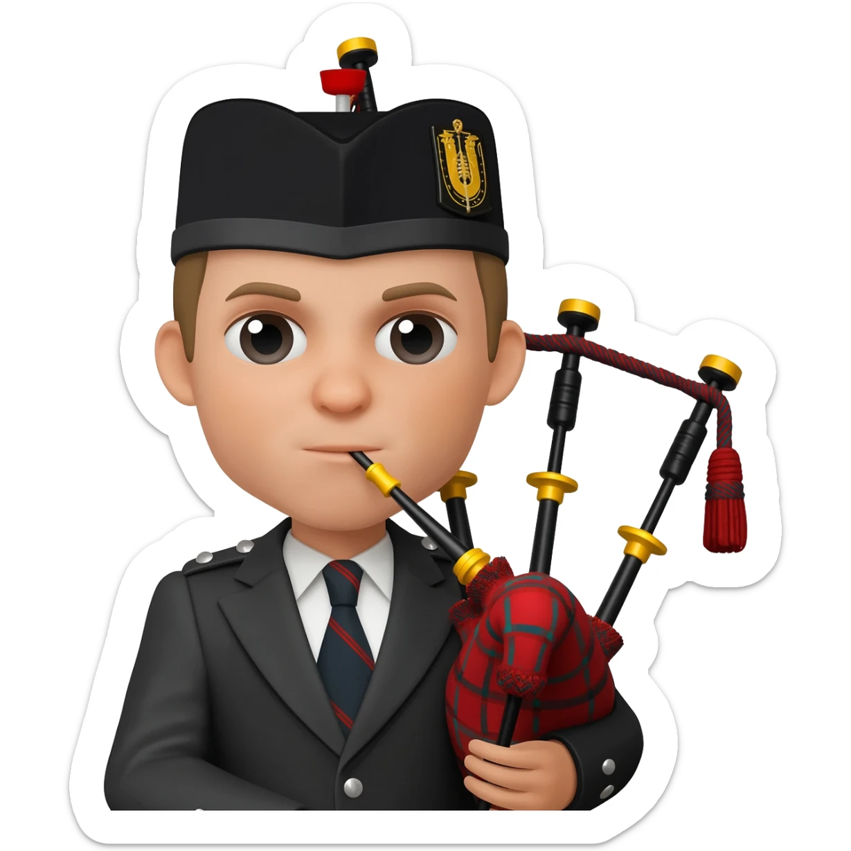 Bagpiper sticker