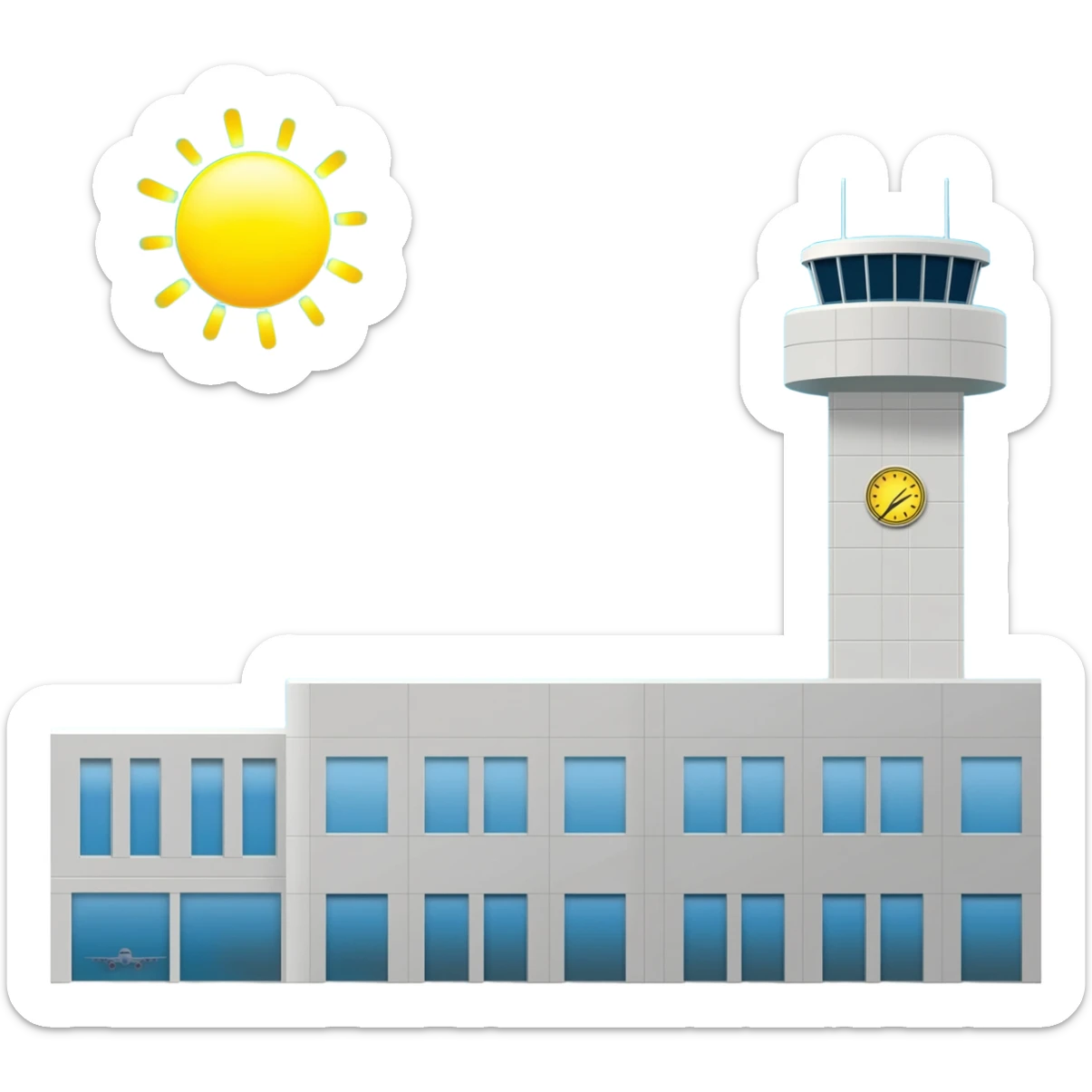 only the airport control tower, no other surroundings sticker