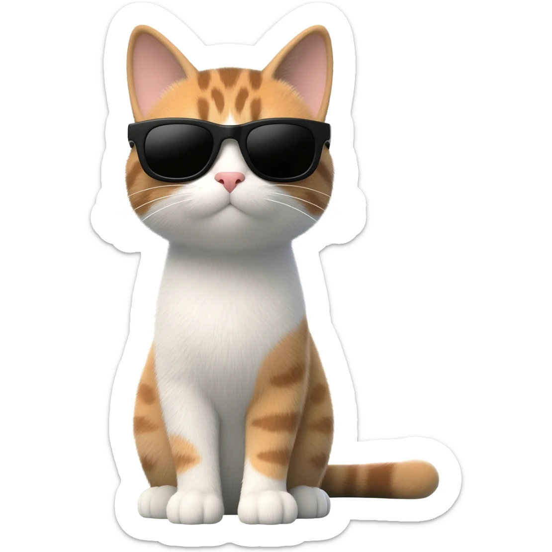 Cat wearing sunglasses sticker