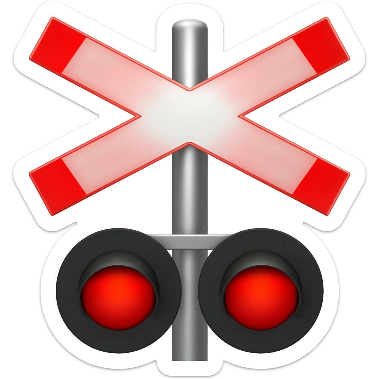 Railway Crossing Sign sticker
