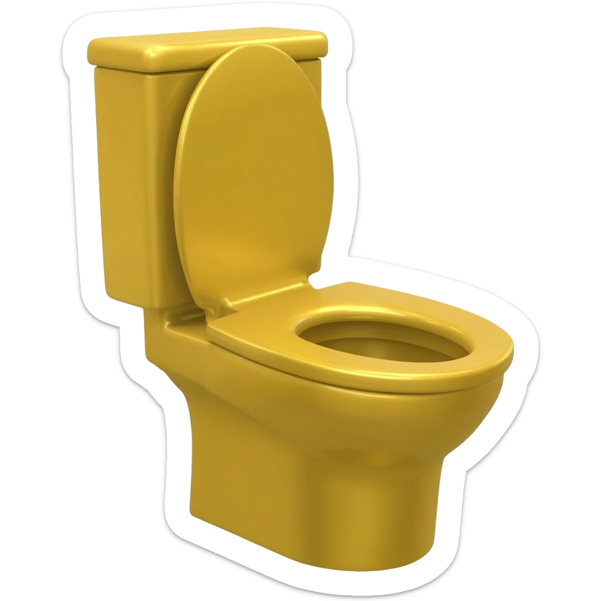 gold toilet sticker