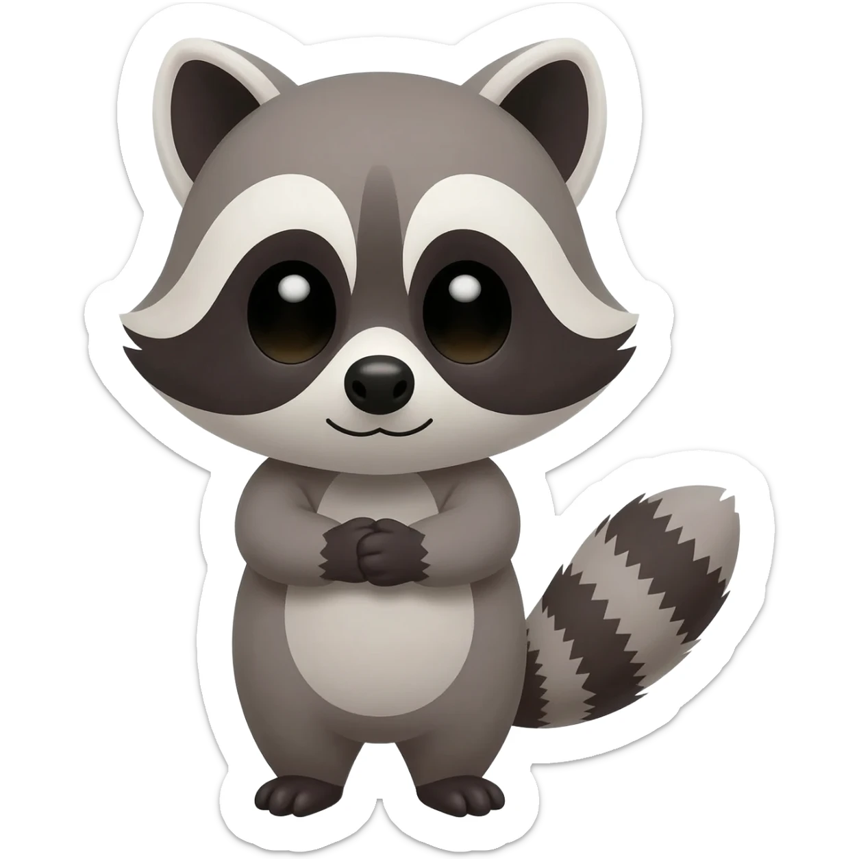 Cute Racoon wanrs a hug sticker