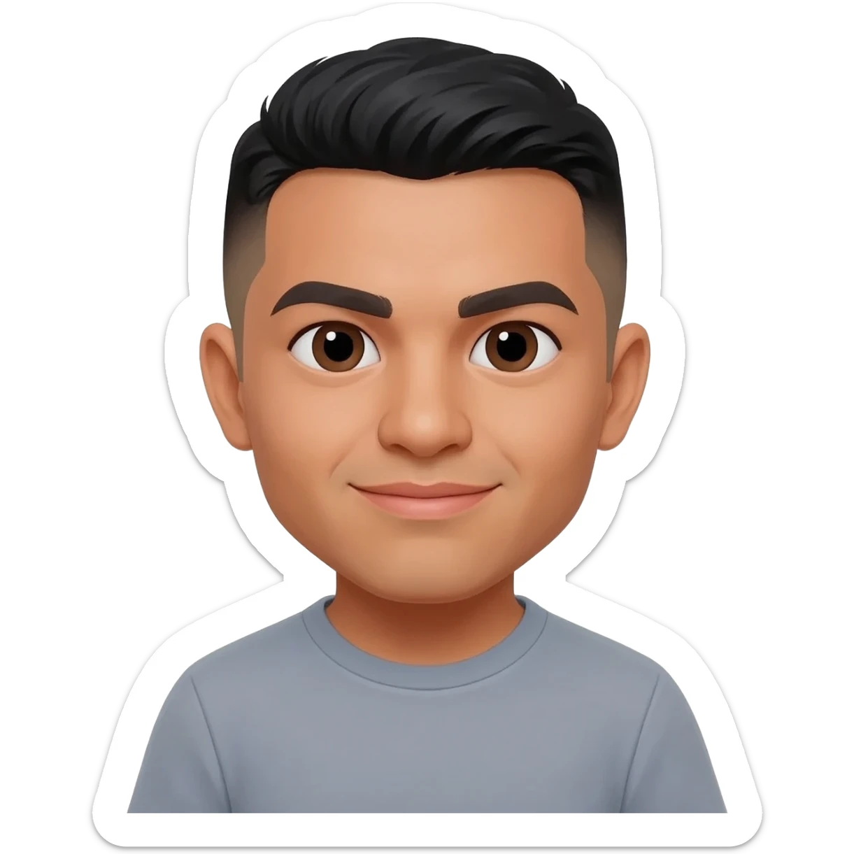 Peruvian man fade hair cut 25 year old  sticker