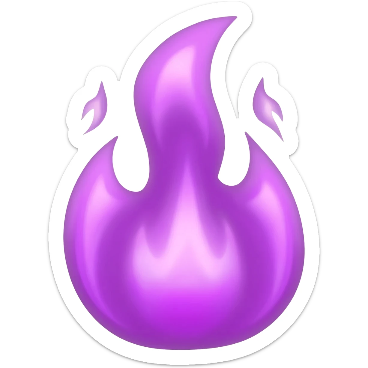purple flame sticker