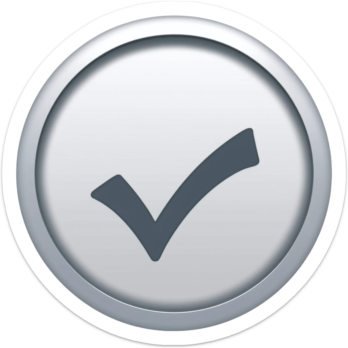 round circile with a tick mark in the middle sticker