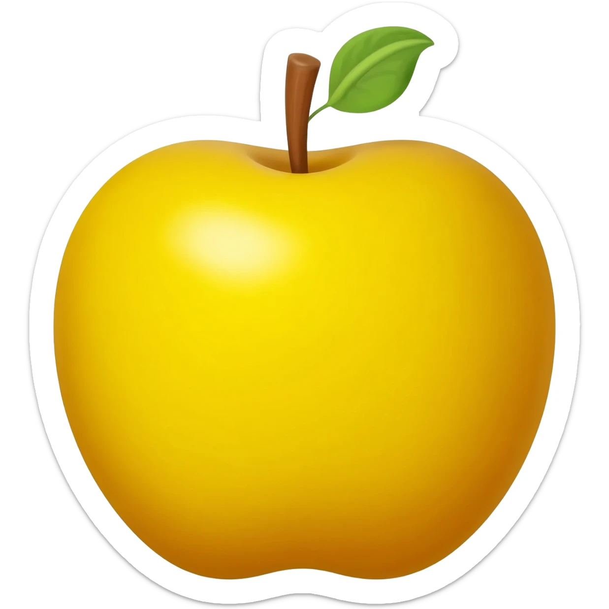 yellow heart apple emoji sticker