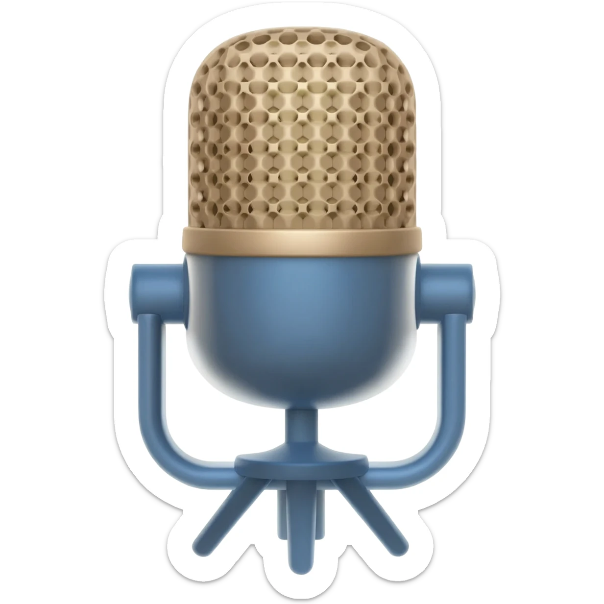 blue and brown podcast sticker