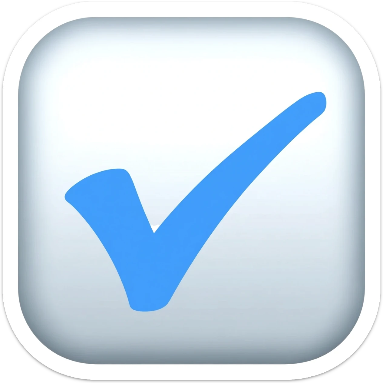 Blue tick sticker