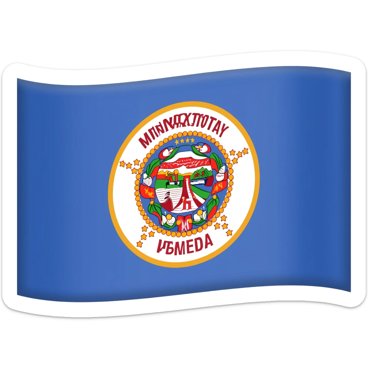 Minnesota emoji flag sticker