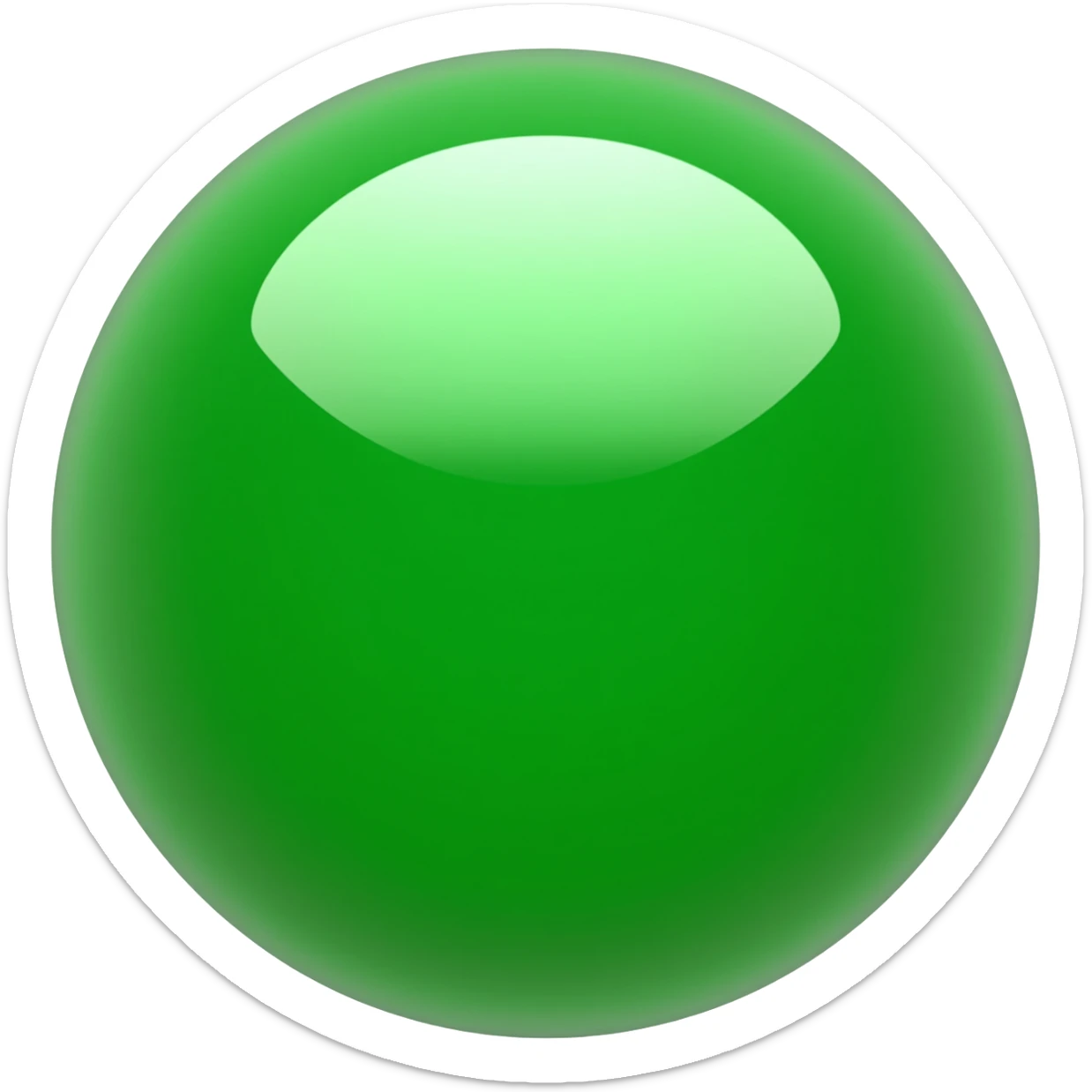 Green bullet point-orb-circle sticker