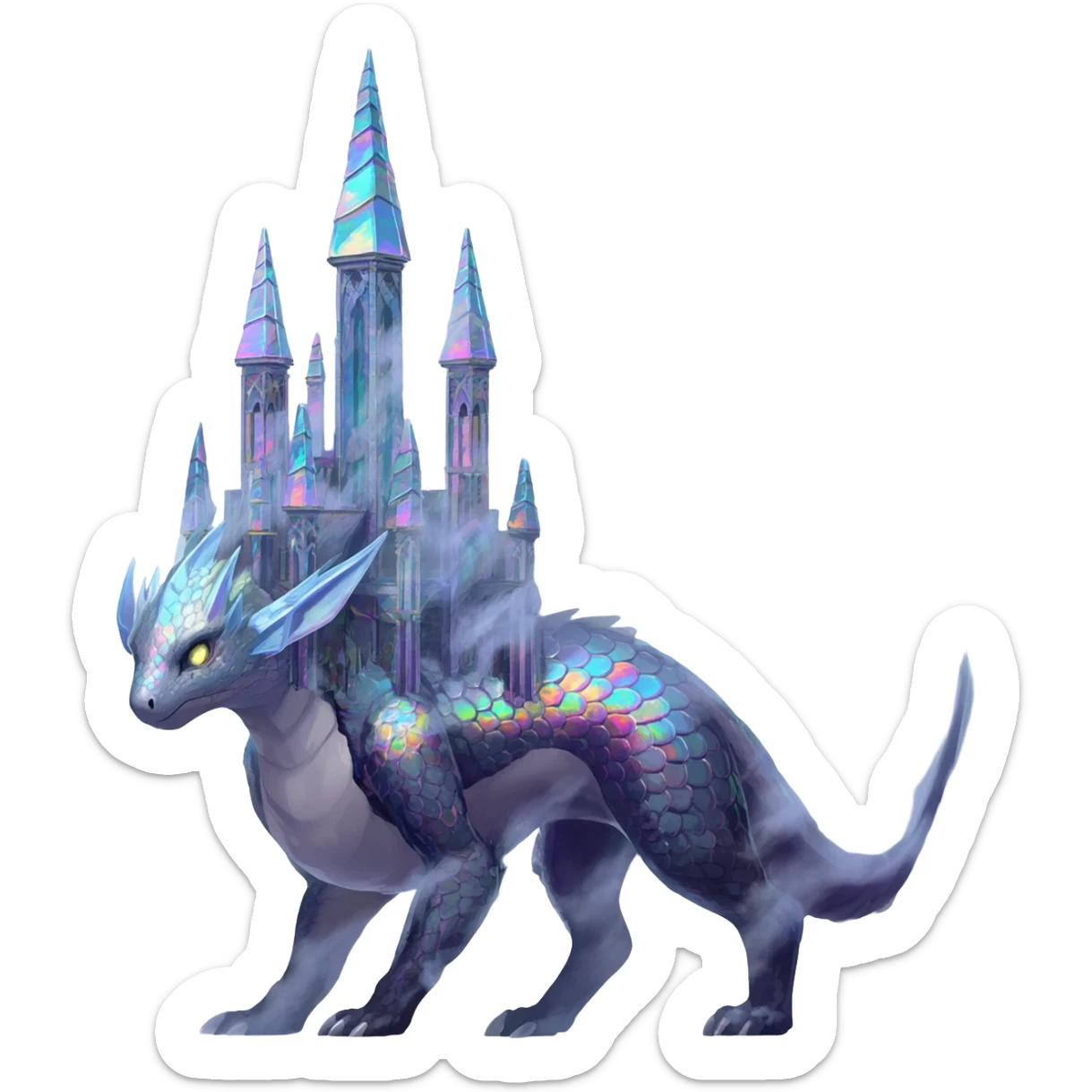 Epic complex detailed aesthetic-scenic-Fakémon-creature sticker