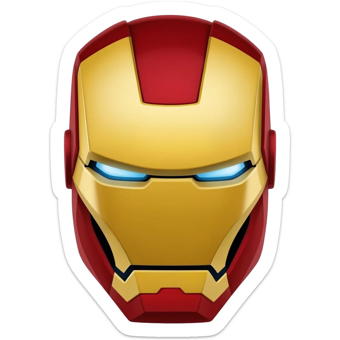 Iron man mask sticker