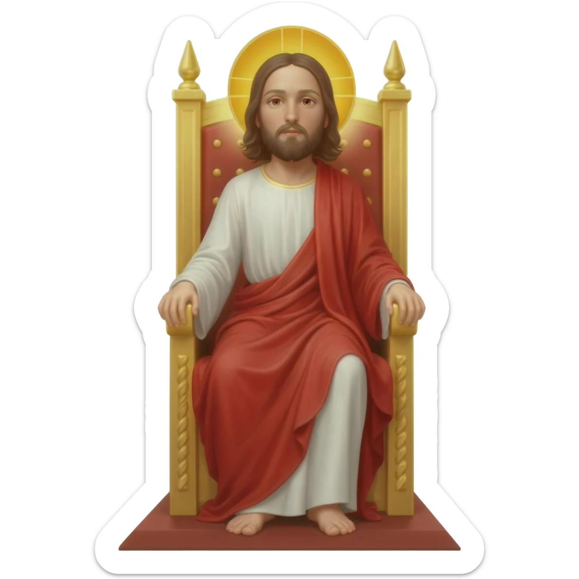 Trono con cristo resucitado de semana santa sticker