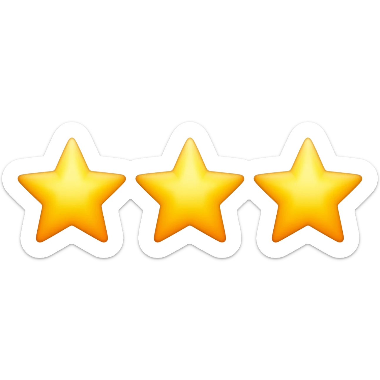 3 stars sticker