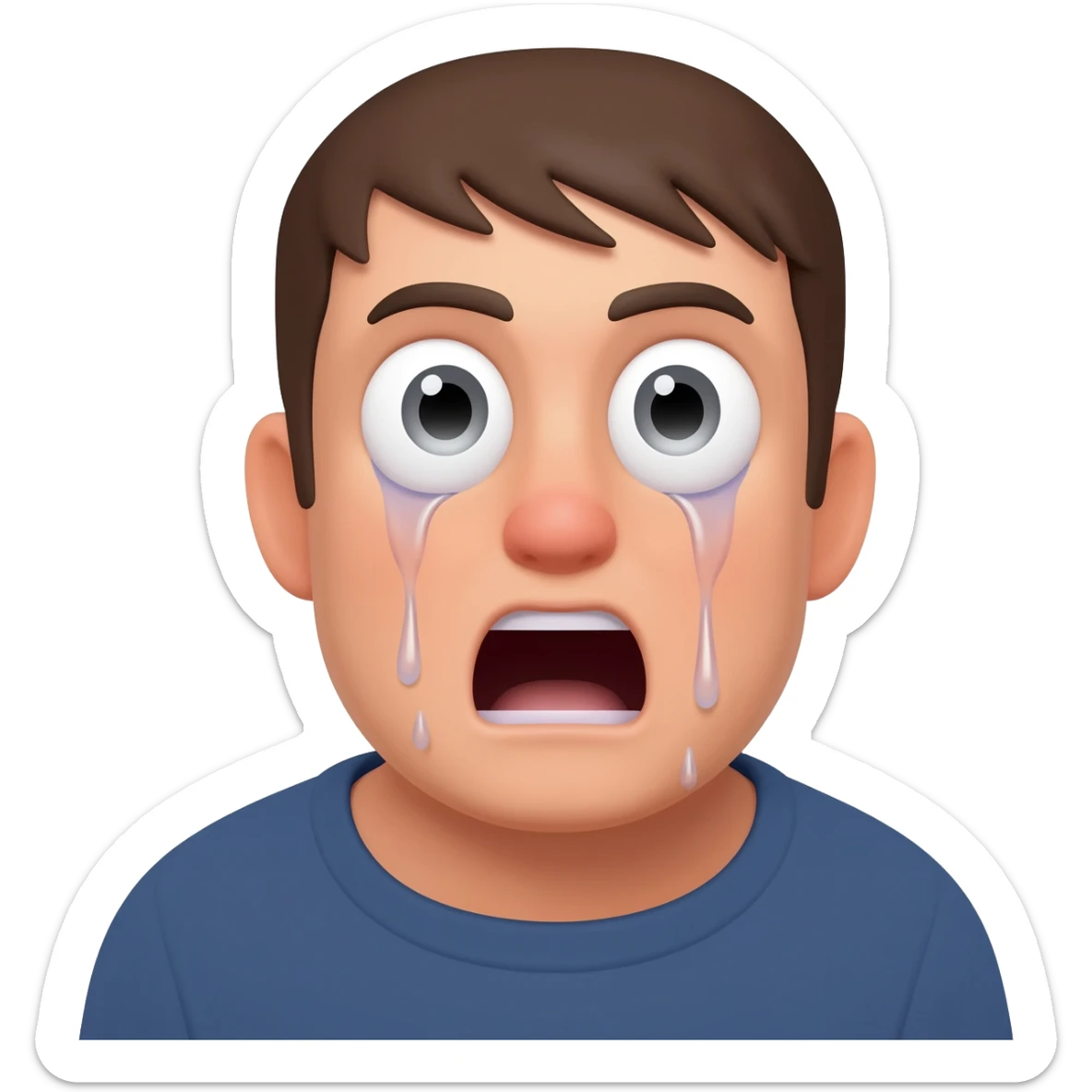 An emoji that's drooling because it's hungry. sticker