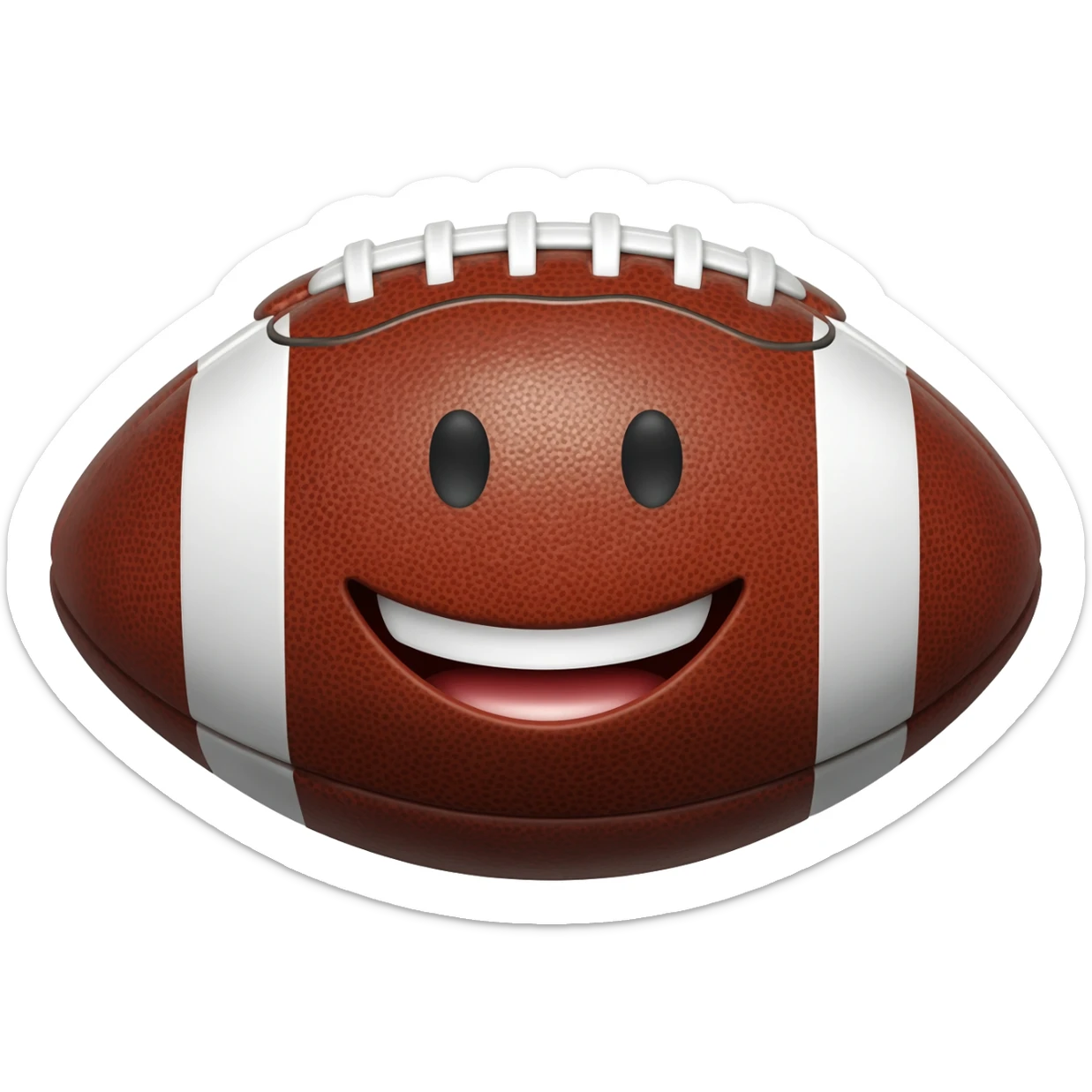 A sweet fotball with a smile sticker