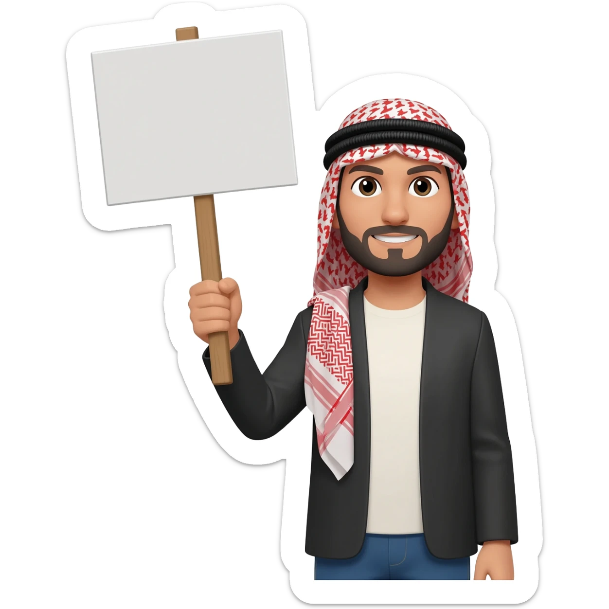 Keffiyeh resistance emoji sticker