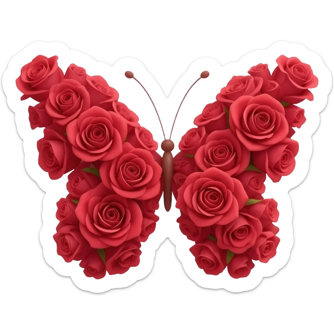 БАБОЧКА ИЗ КРАСНЫХ РОЗ sticker
