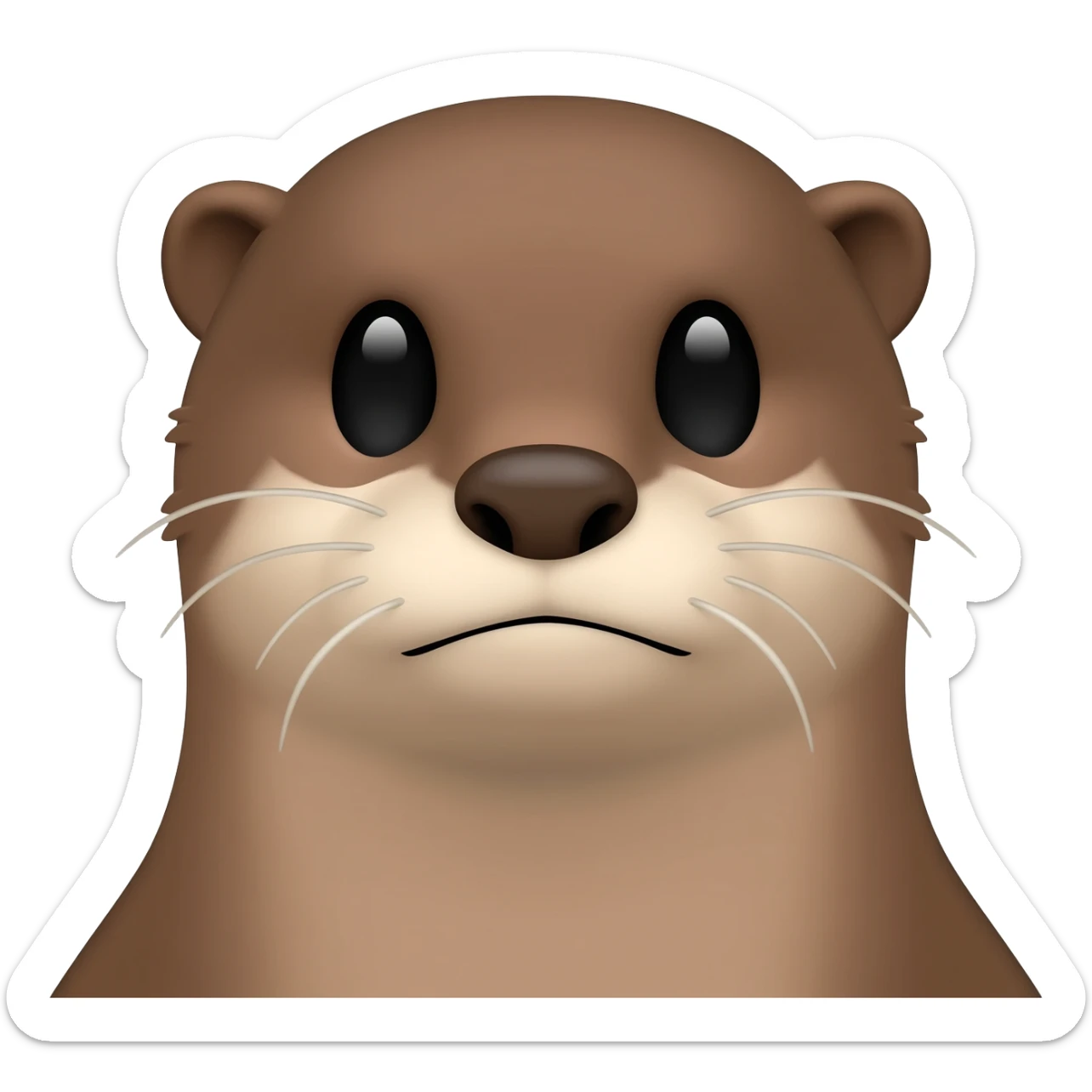 serious otter head with a judge's gavel sticker