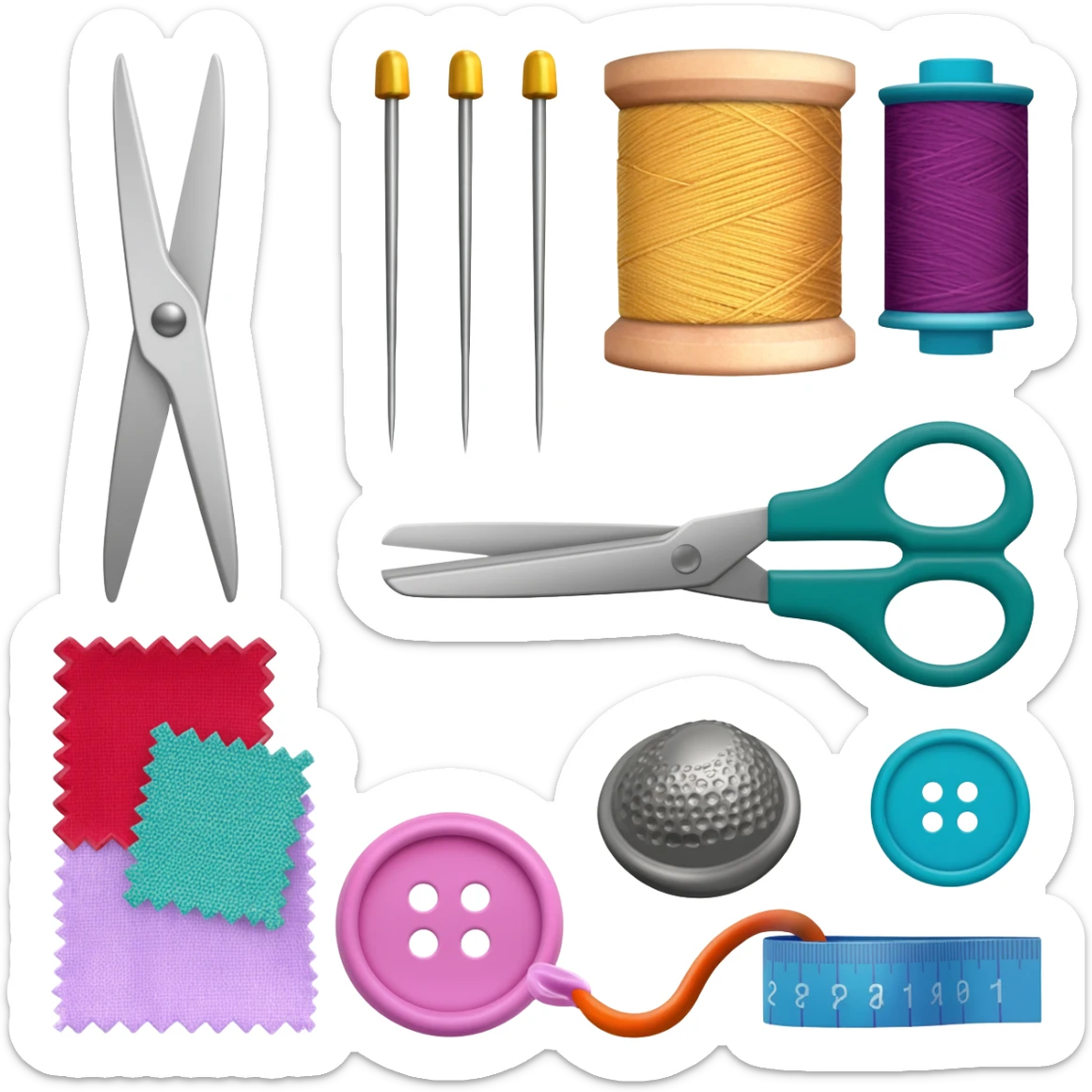 sewing items sticker