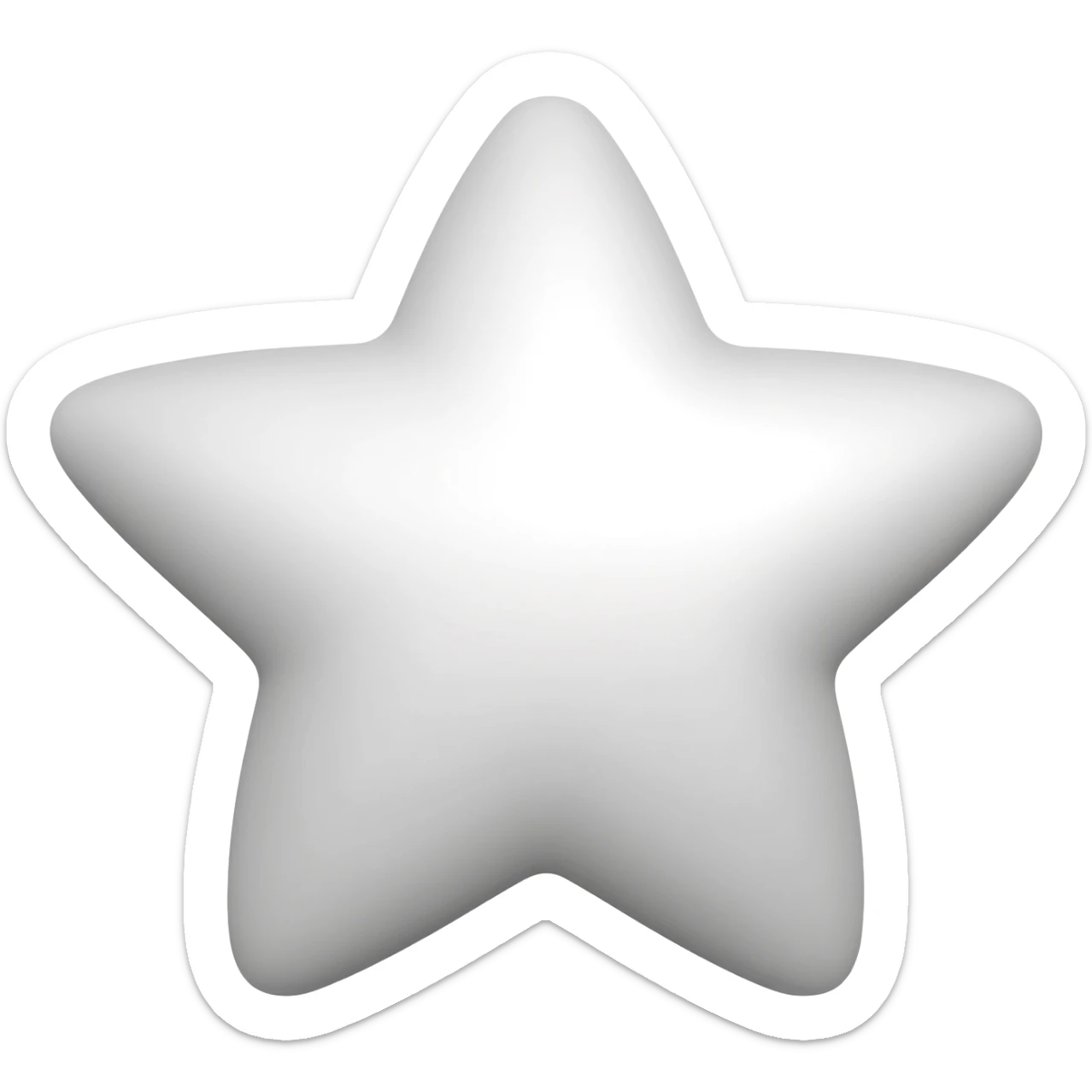 star heart that is White sticker