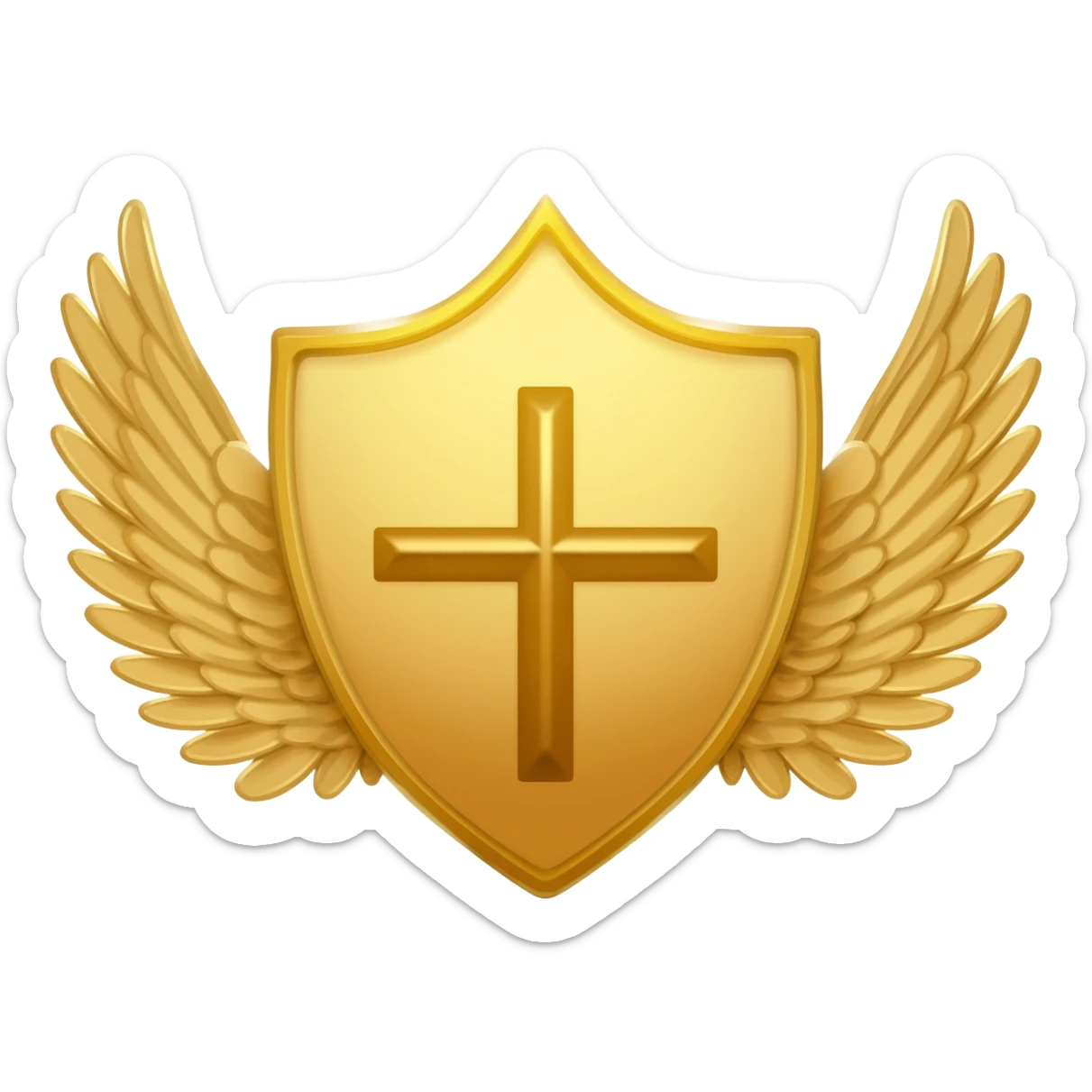 virtue catholic emblem wings sticker