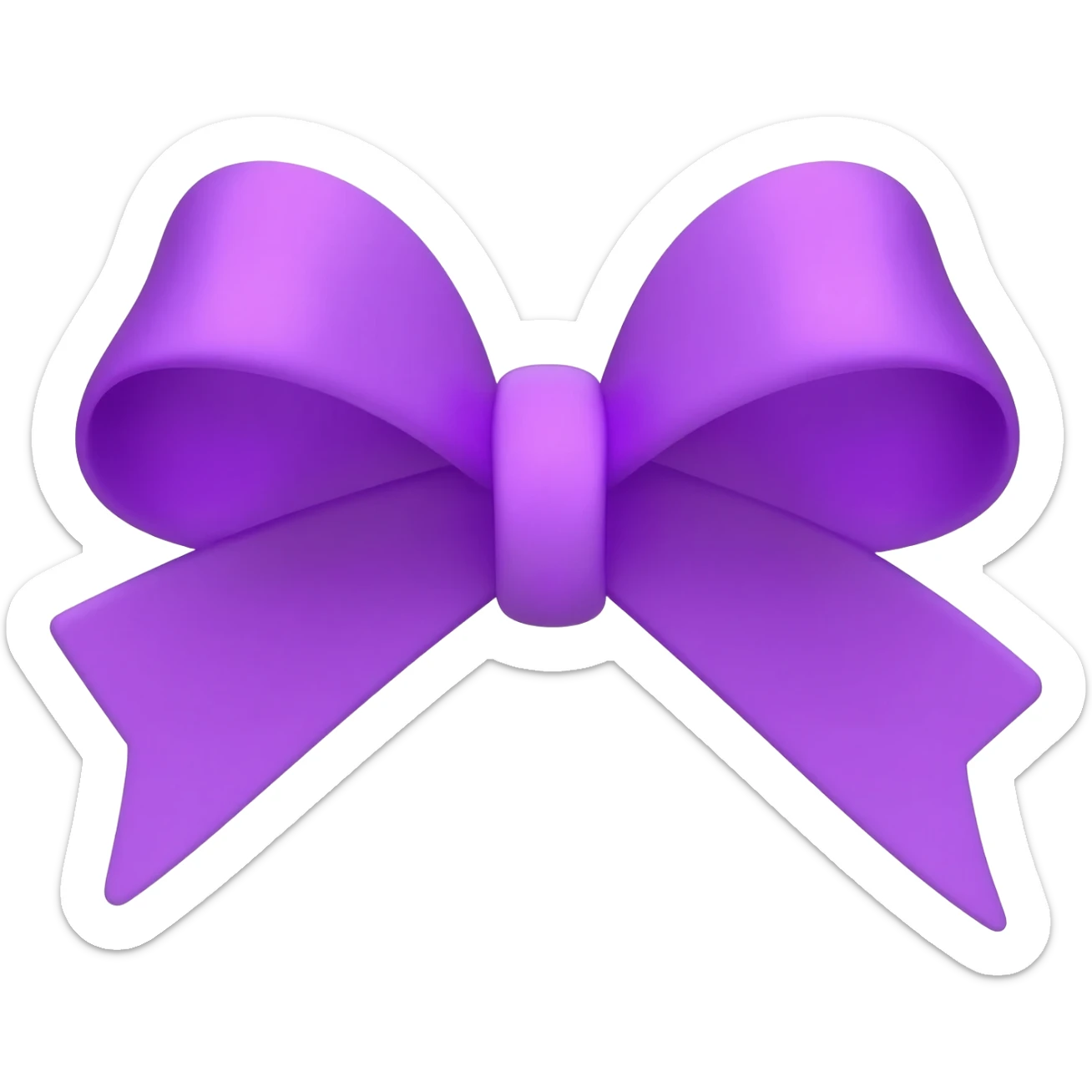 Purple bow sticker