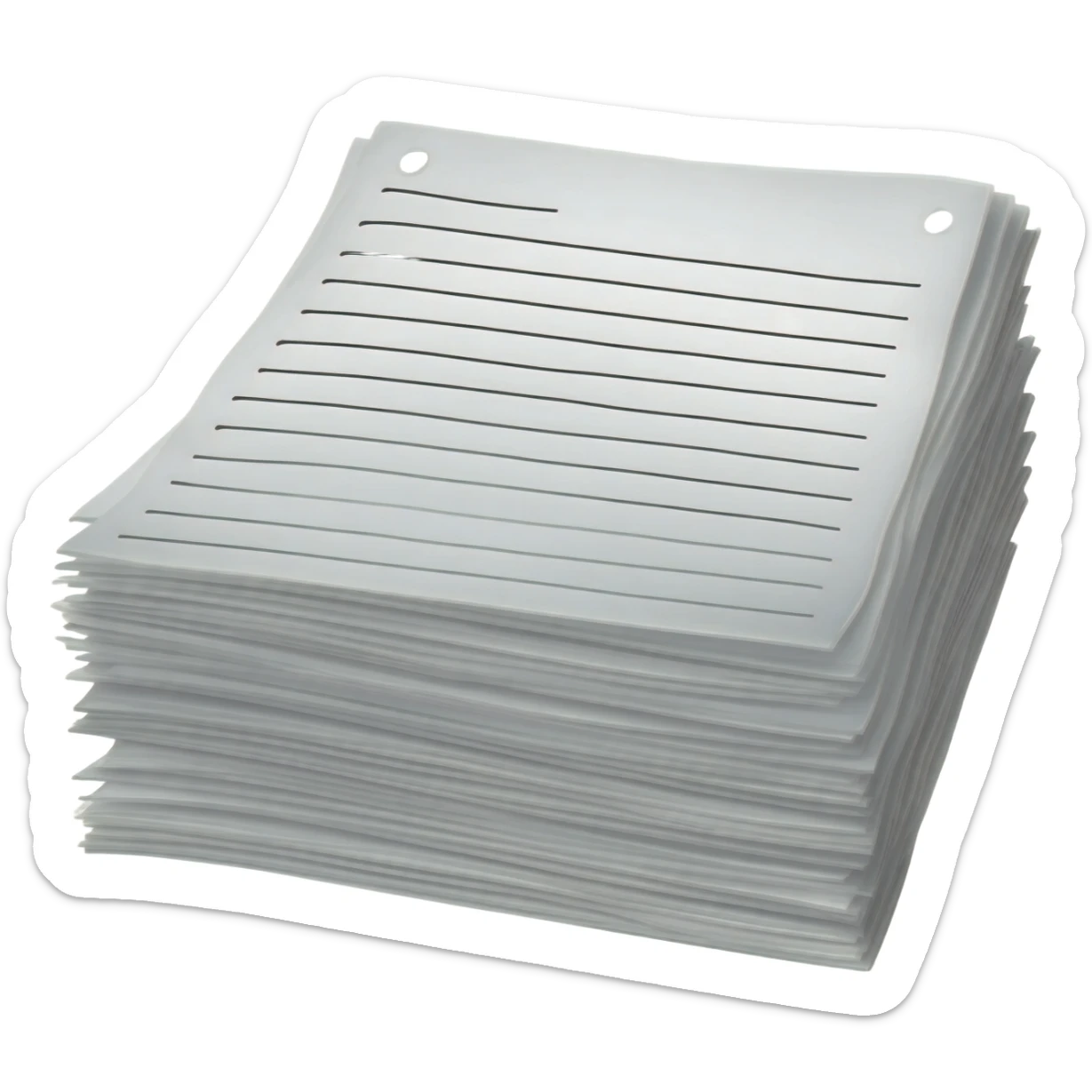 Hojas de papel escritas sticker