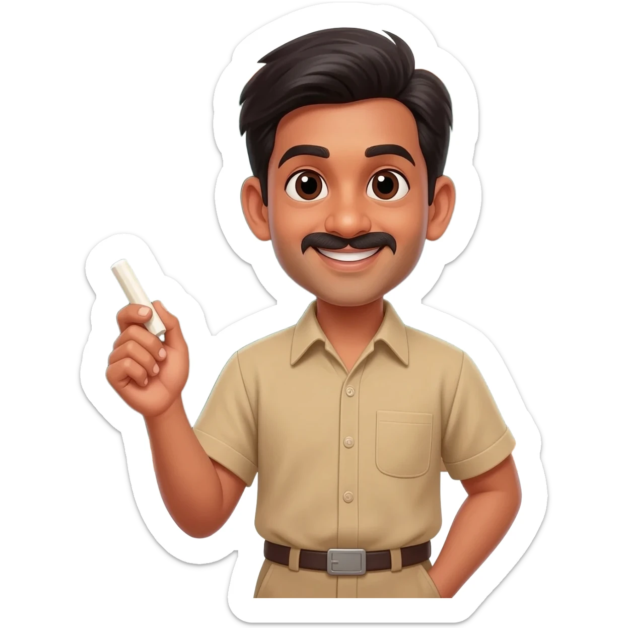 male indian primary school teacher sticker