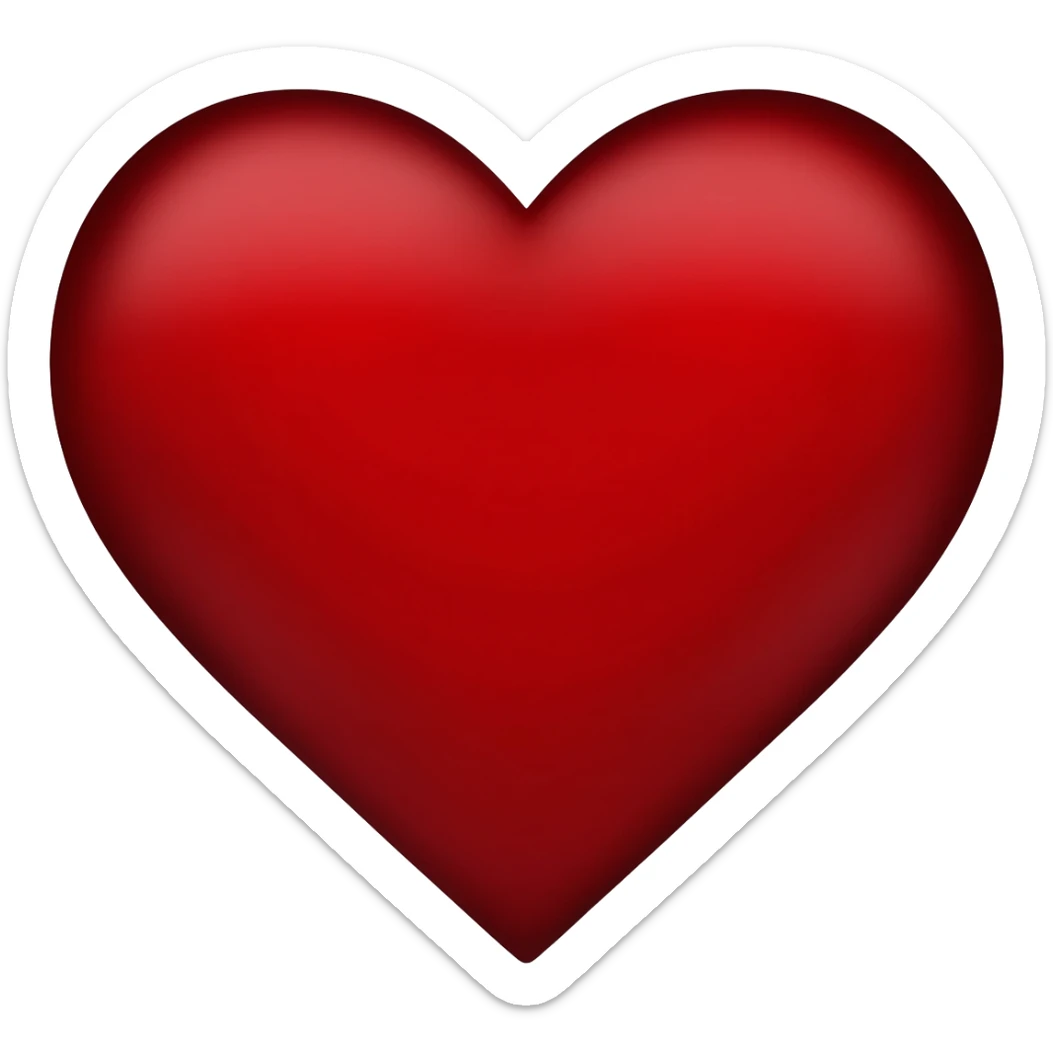 Gothic red heart sticker