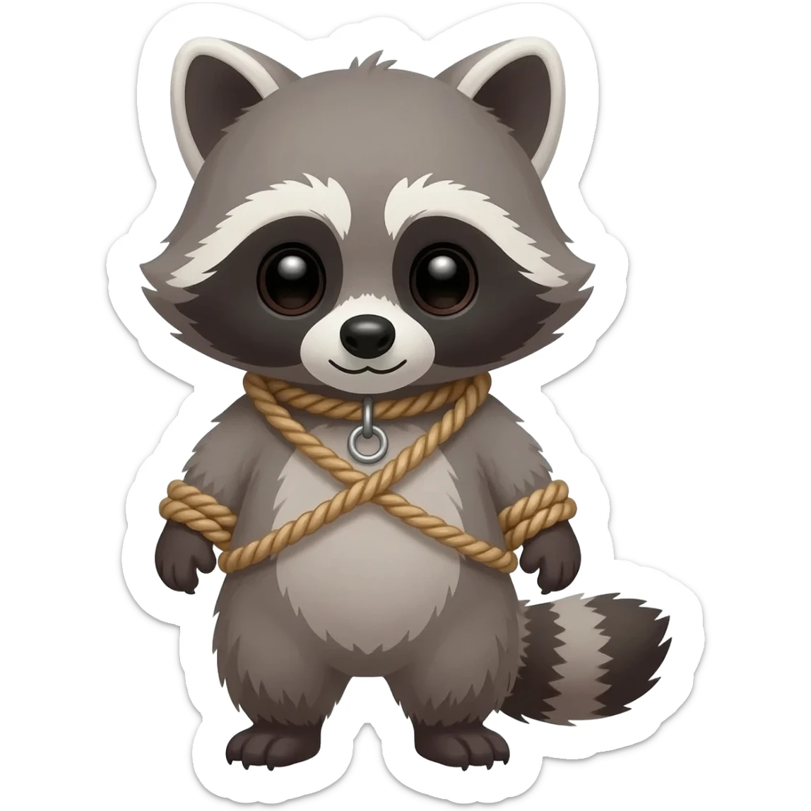 Cute Racoon BDSM sticker