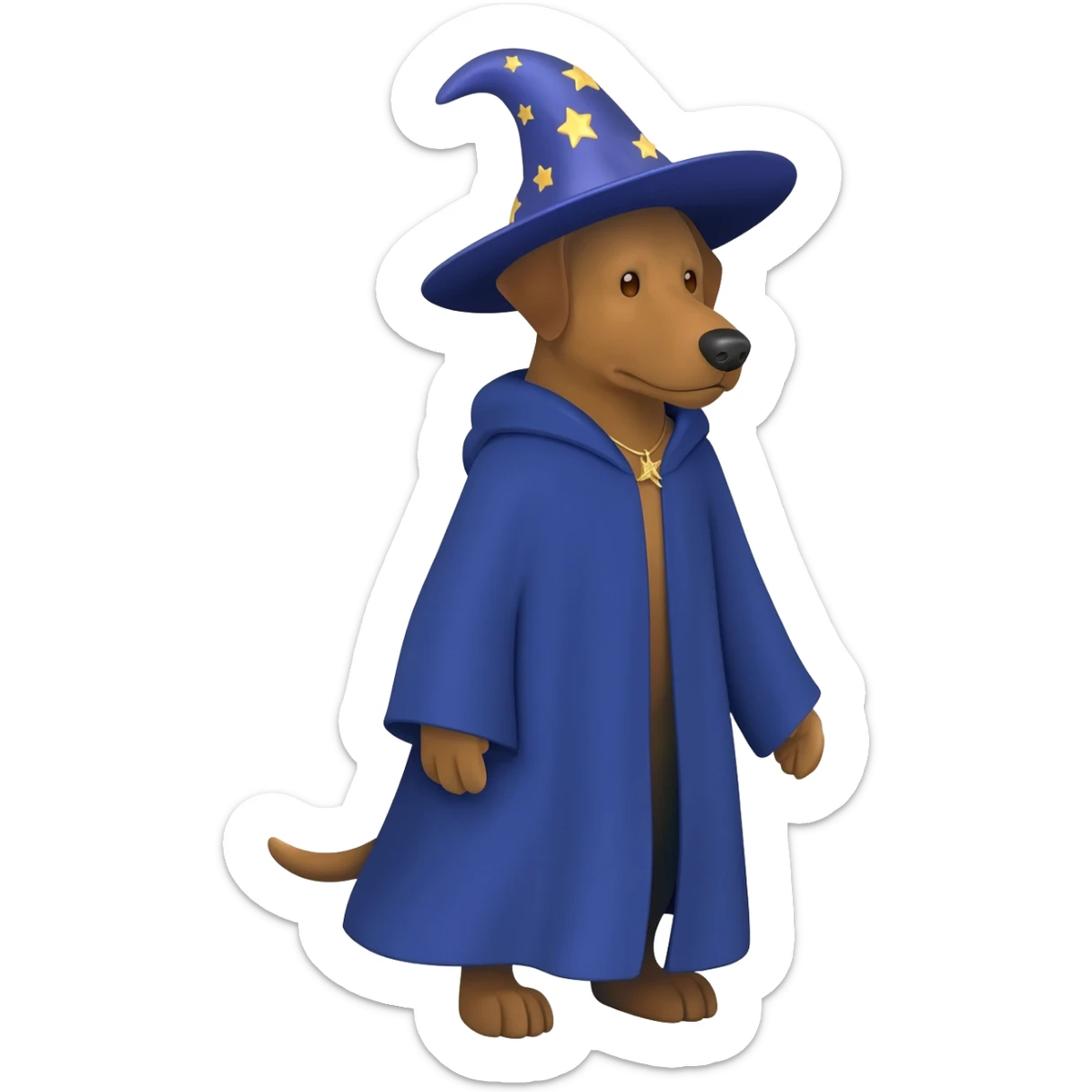 Dog wizard sticker