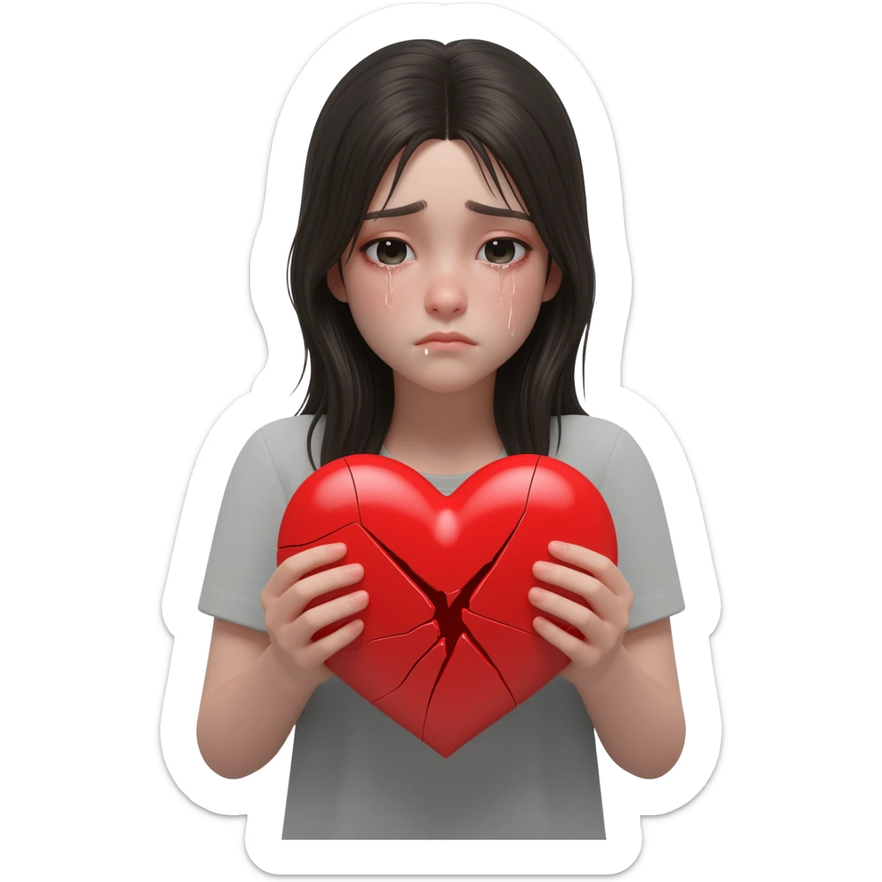 Heartbreak girl sticker