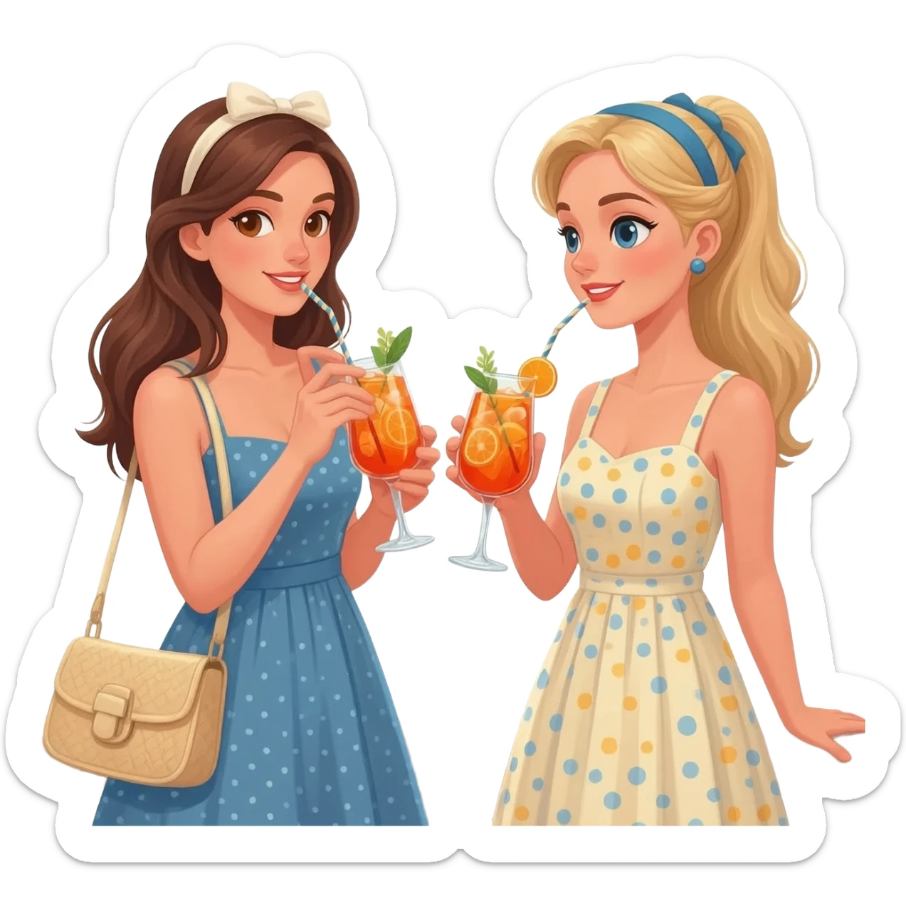 Aperol Spritz 2 girls italy rome sticker