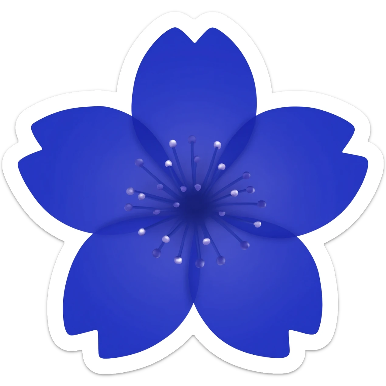 I said sakura (cherry blossom) in Navy rich royal blue shade. No leaves. sticker