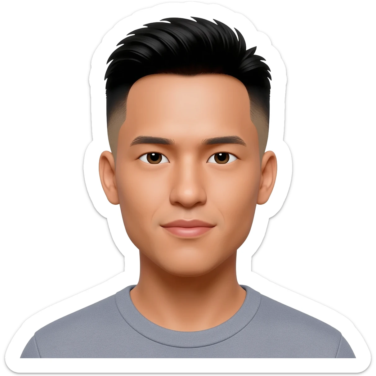 Pinoy version kahawig ni Henry Golding Fade HairCut 25 years old sticker