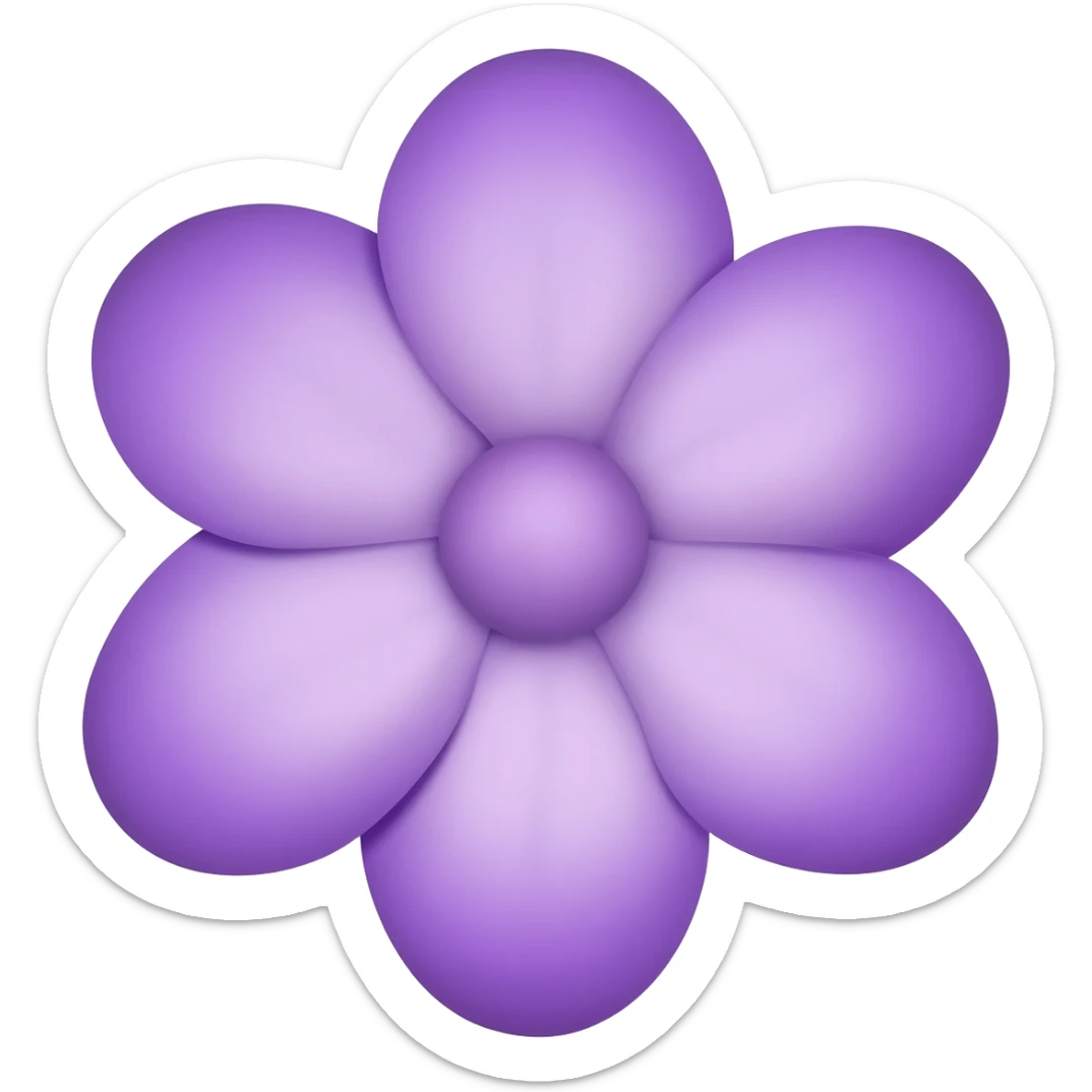 lavender color flower sticker