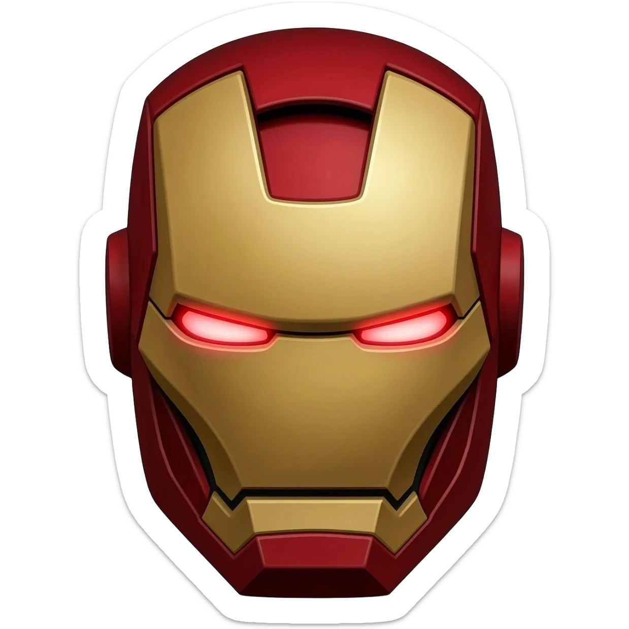 iron man helmet off sticker