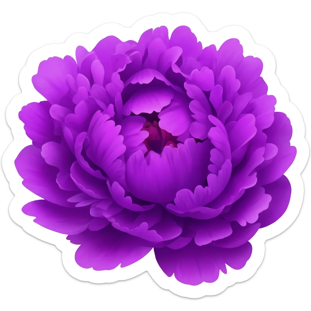 Purple pionee flowers sticker