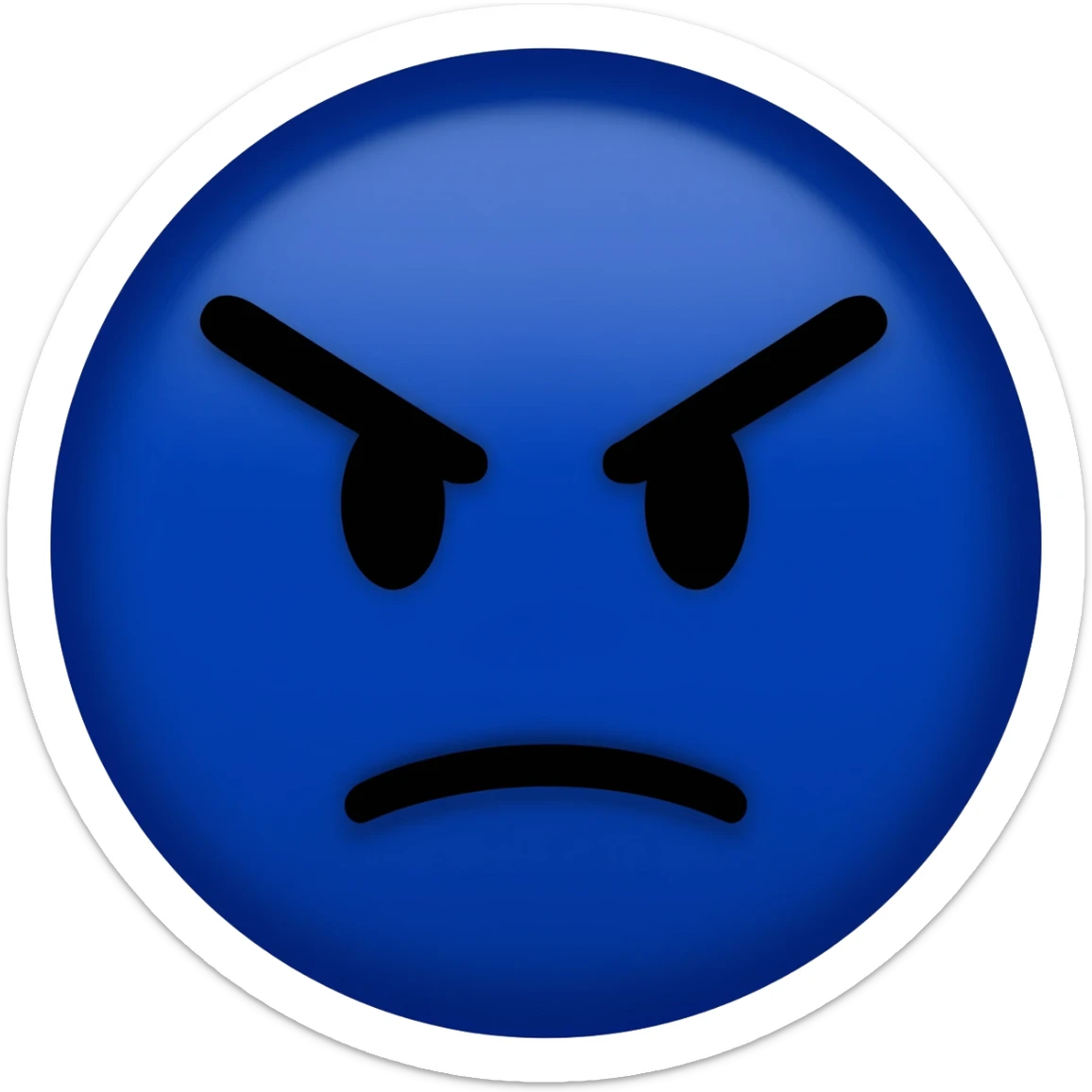 I said angry face in navy rich royal blue shad with black lining. No other color adding! sticker