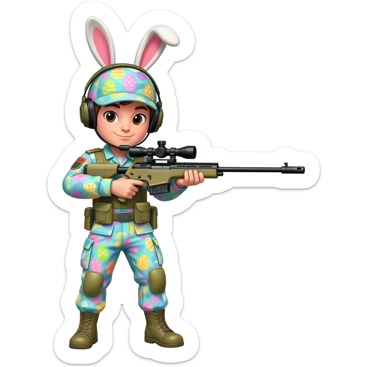 easter sniper sticker