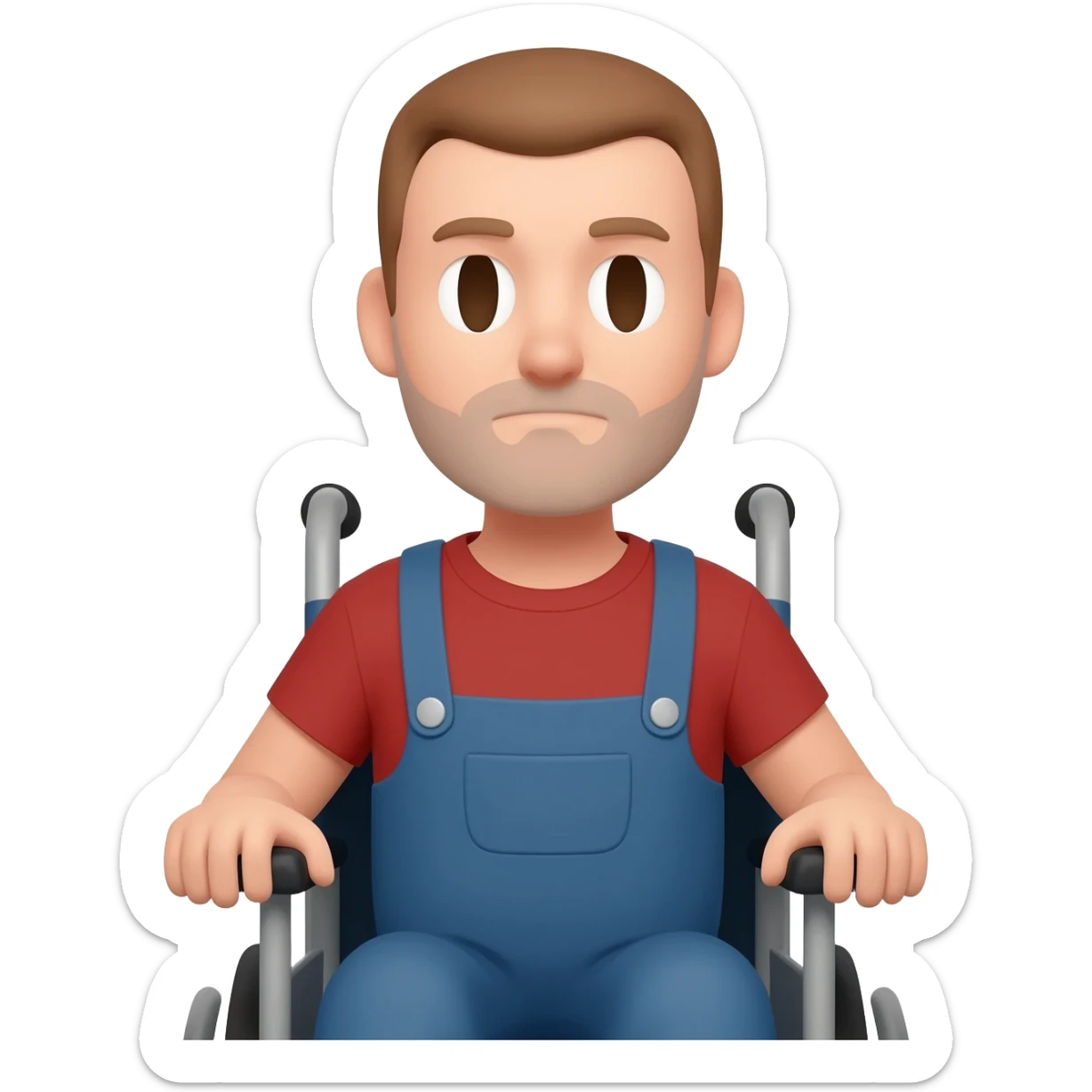disabled man sticker